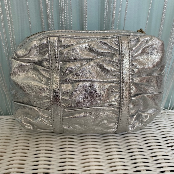Guess Metallic Silver Shoulder Bag and Pouch Set - Picture 15 of 17